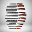 CONJUNTO FACAS COM TERMINAÇÃO DAMASCO - 10 PEÇAS