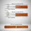 FACA DUPLA ESTILO JAPONESA PRETA