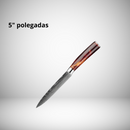 CONJUNTO FACAS COM TERMINAÇÃO DAMASCO - 10 PEÇAS