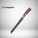 CONJUNTO FACAS COM TERMINAÇÃO DAMASCO - 10 PEÇAS