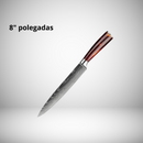 CONJUNTO FACAS COM TERMINAÇÃO DAMASCO - 10 PEÇAS