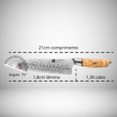 FACA FORJADA AÇO INOX DAMASCO 7"